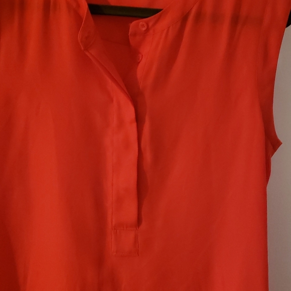 J.crew factory red sleeveless blouse tank 0 XS - Picture 3 of 4